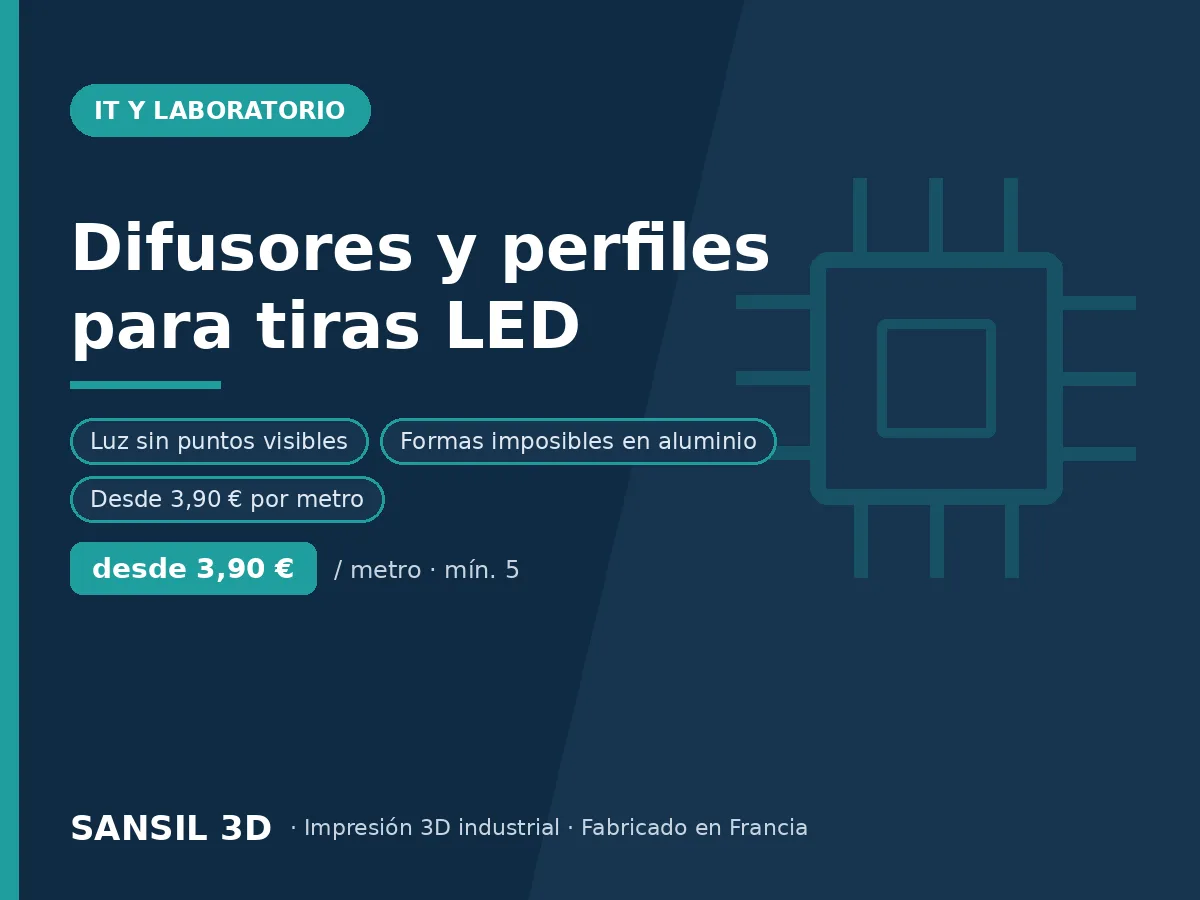Difusores y perfiles para tiras LED