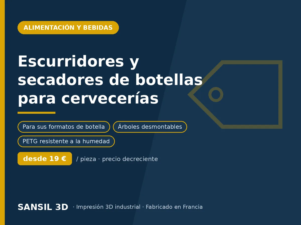 Escurridores y soportes de secado de botellas para cervecerías