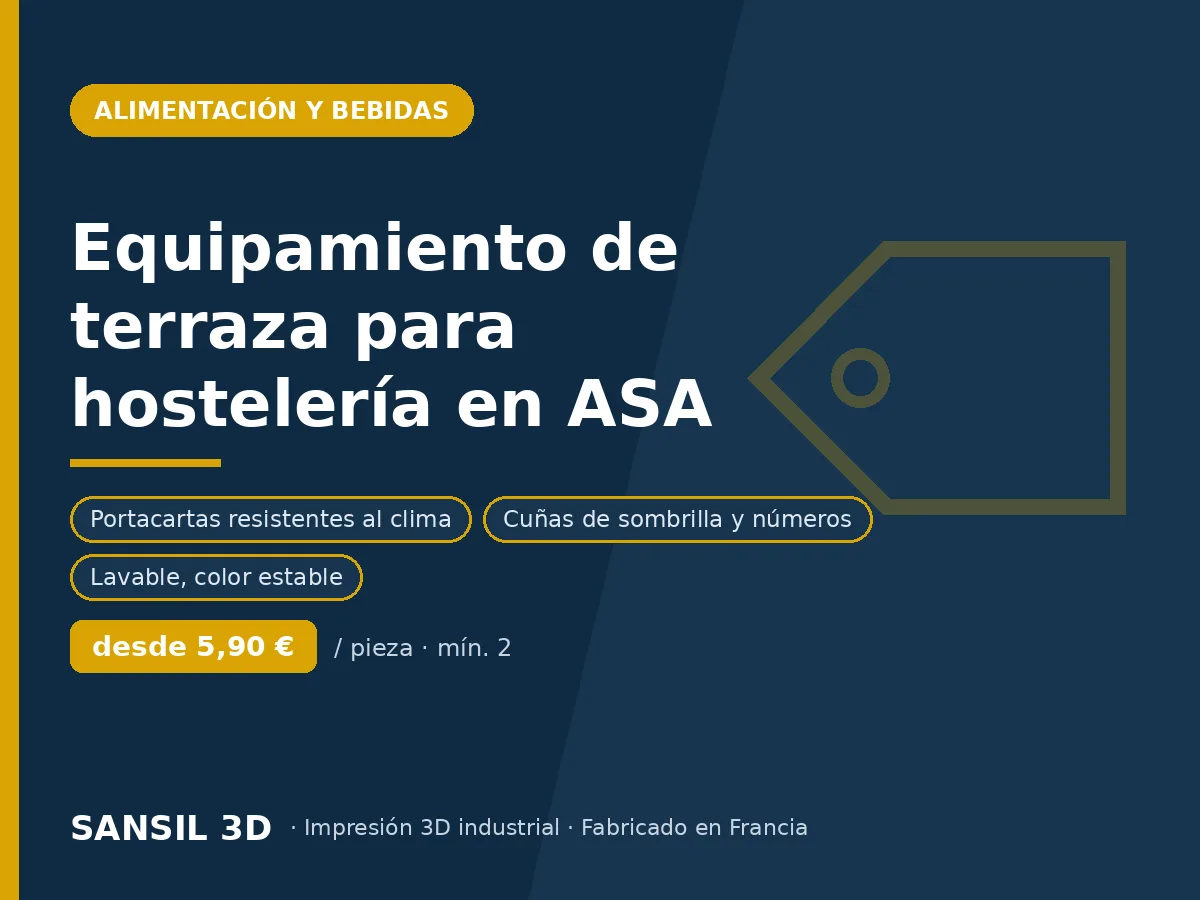 Equipamiento de terraza para hostelería en ASA anti-UV