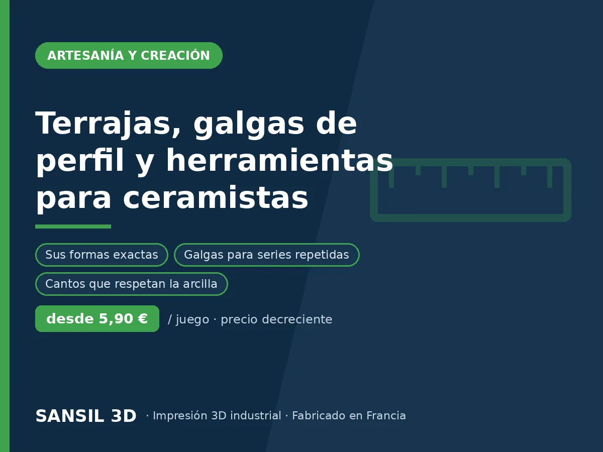 Esteques, plantillas de perfil y herramientas para ceramistas