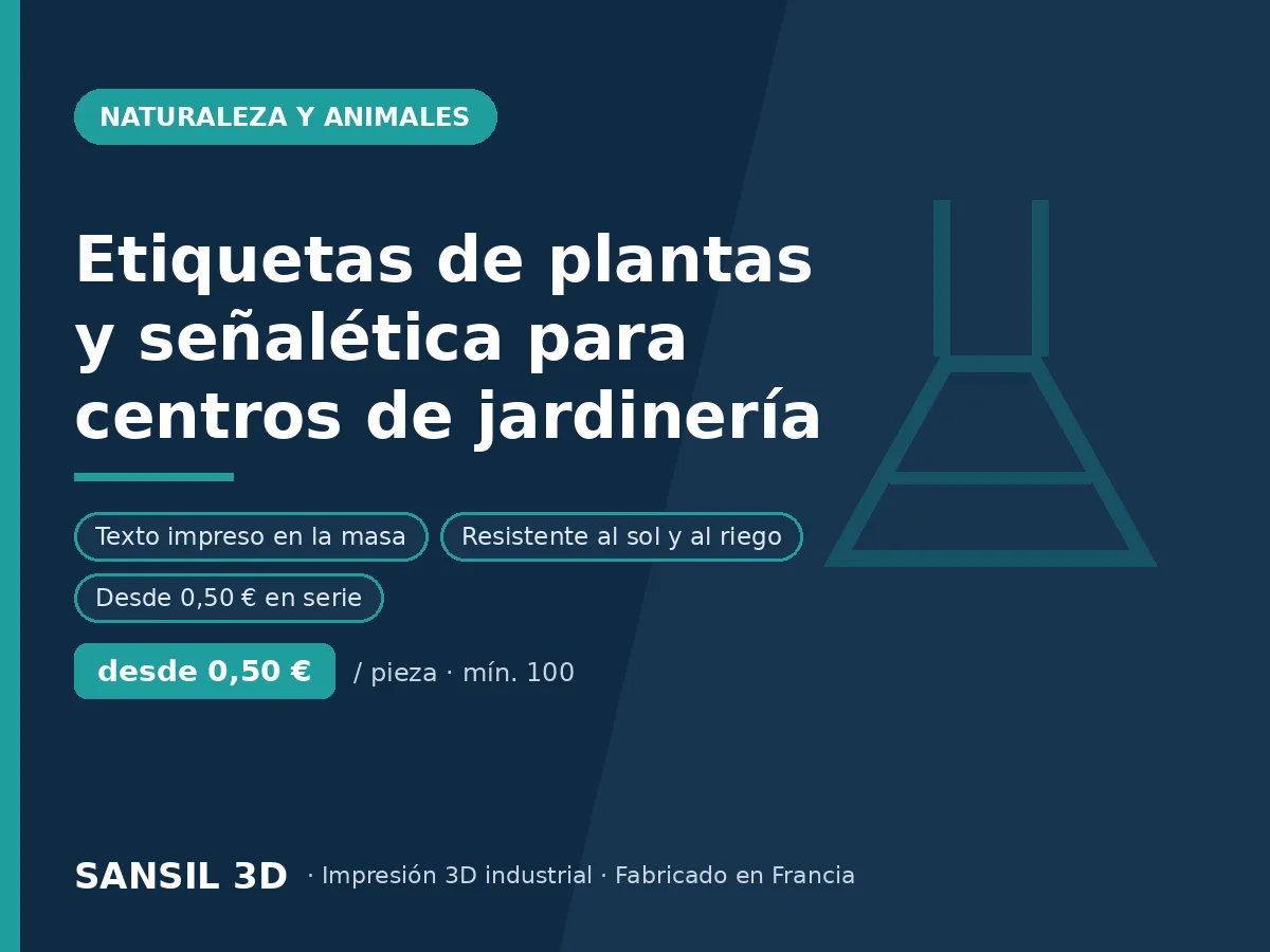 Etiquetas de plantas y señalética para garden centers y viveros