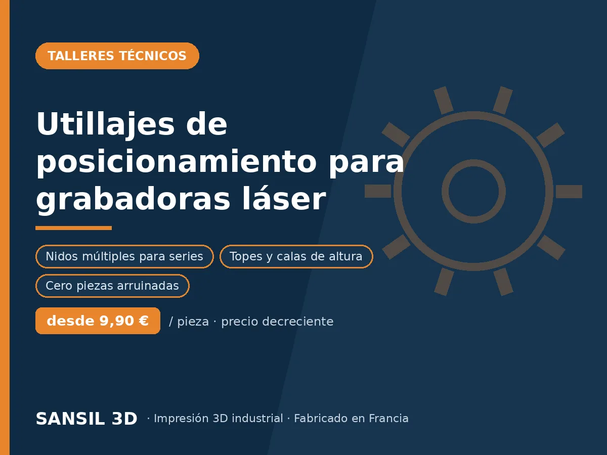 Plantillas de posicionamiento y accesorios para grabadoras láser