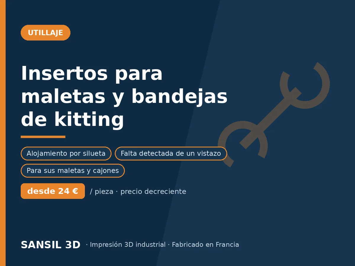 Insertos de alojamiento y bandejas de kitting para maletas y carros de taller