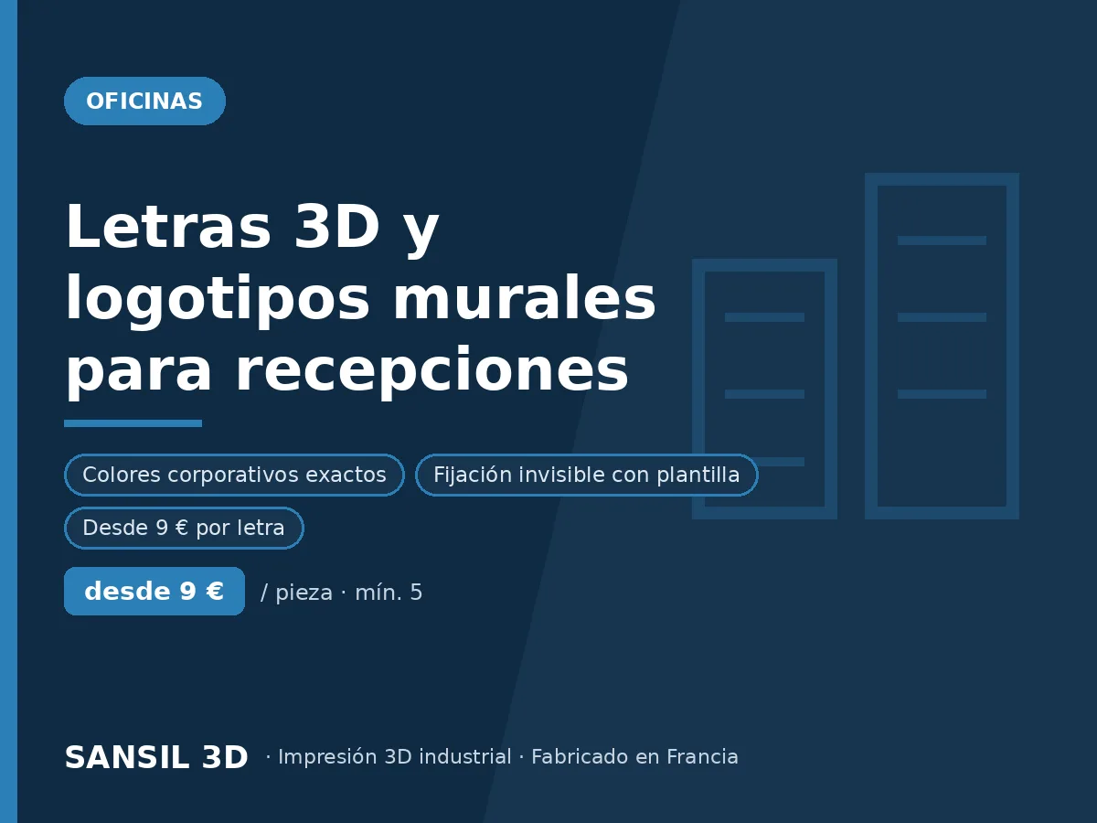 Letras 3D y logotipos murales para recepciones
