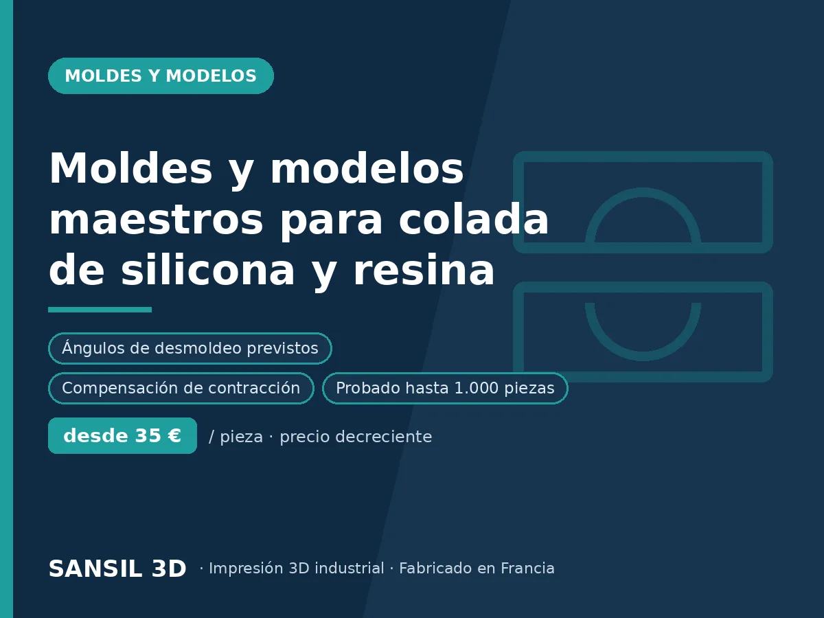 Moldes y modelos maestros para colada de silicona y resina