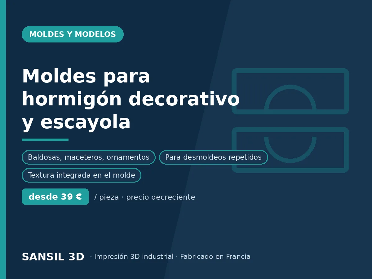 Moldes para hormigón decorativo, escayola y estuco
