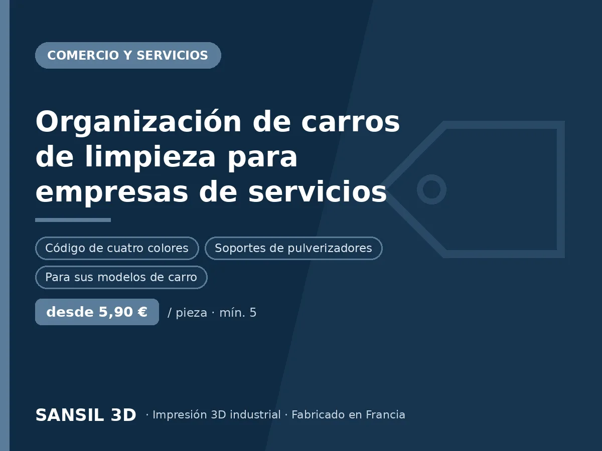 Organización de carros de limpieza para empresas de limpieza