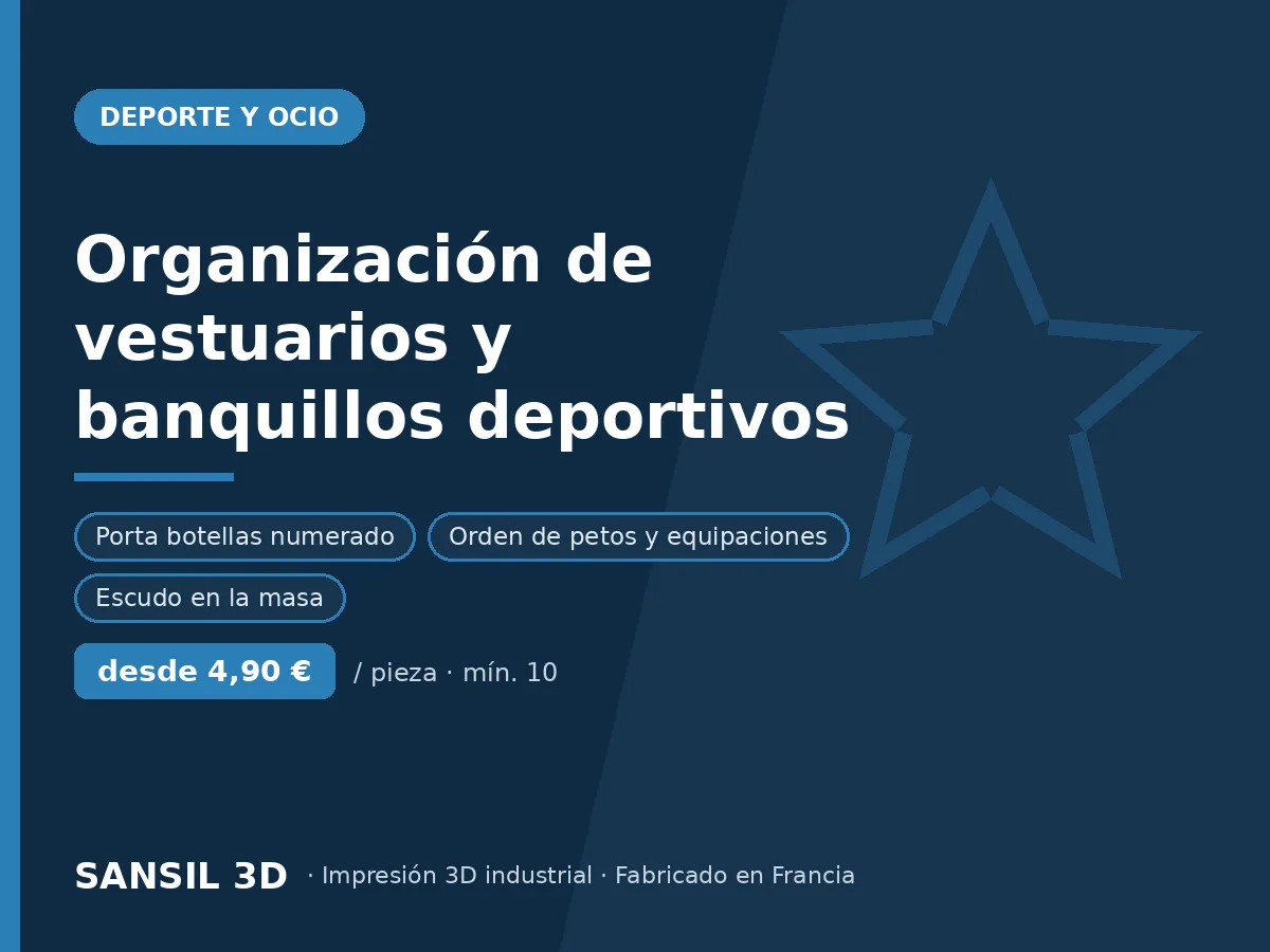 Organización de vestuarios y bancos para clubes deportivos
