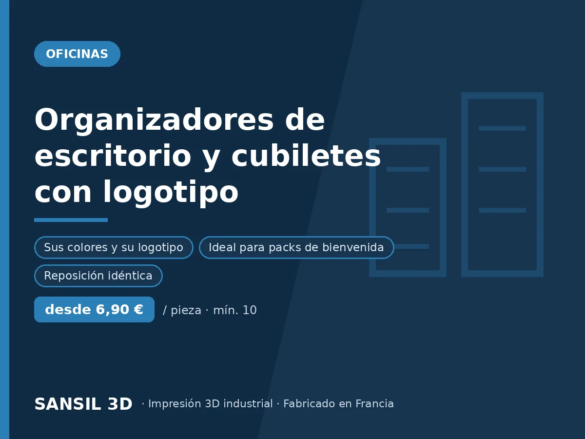 Organizadores de escritorio y cubiletes personalizados con su logotipo