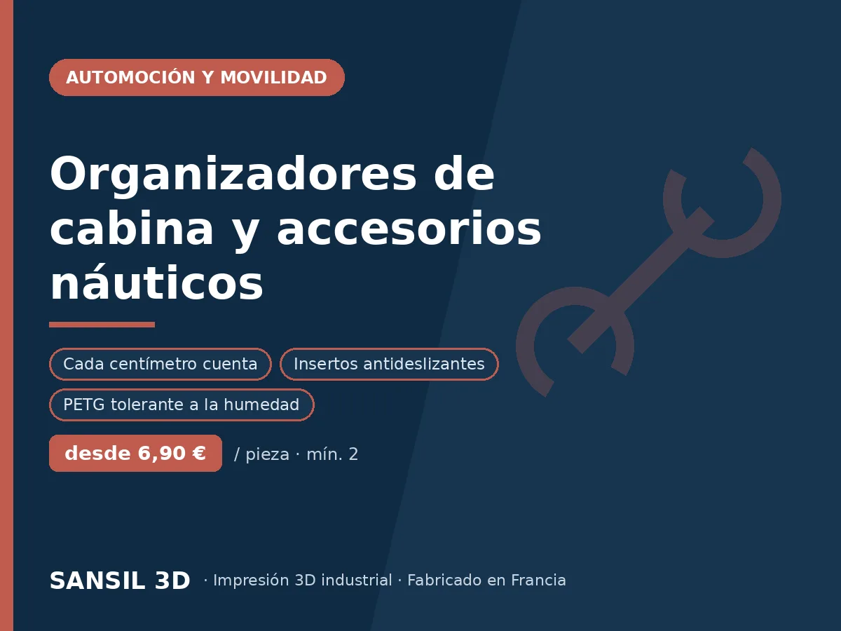 Organizadores y accesorios de cabina para náutica