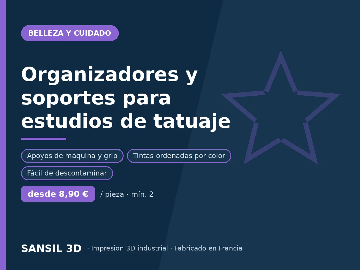 Organizadores y soportes para estudios de tatuaje