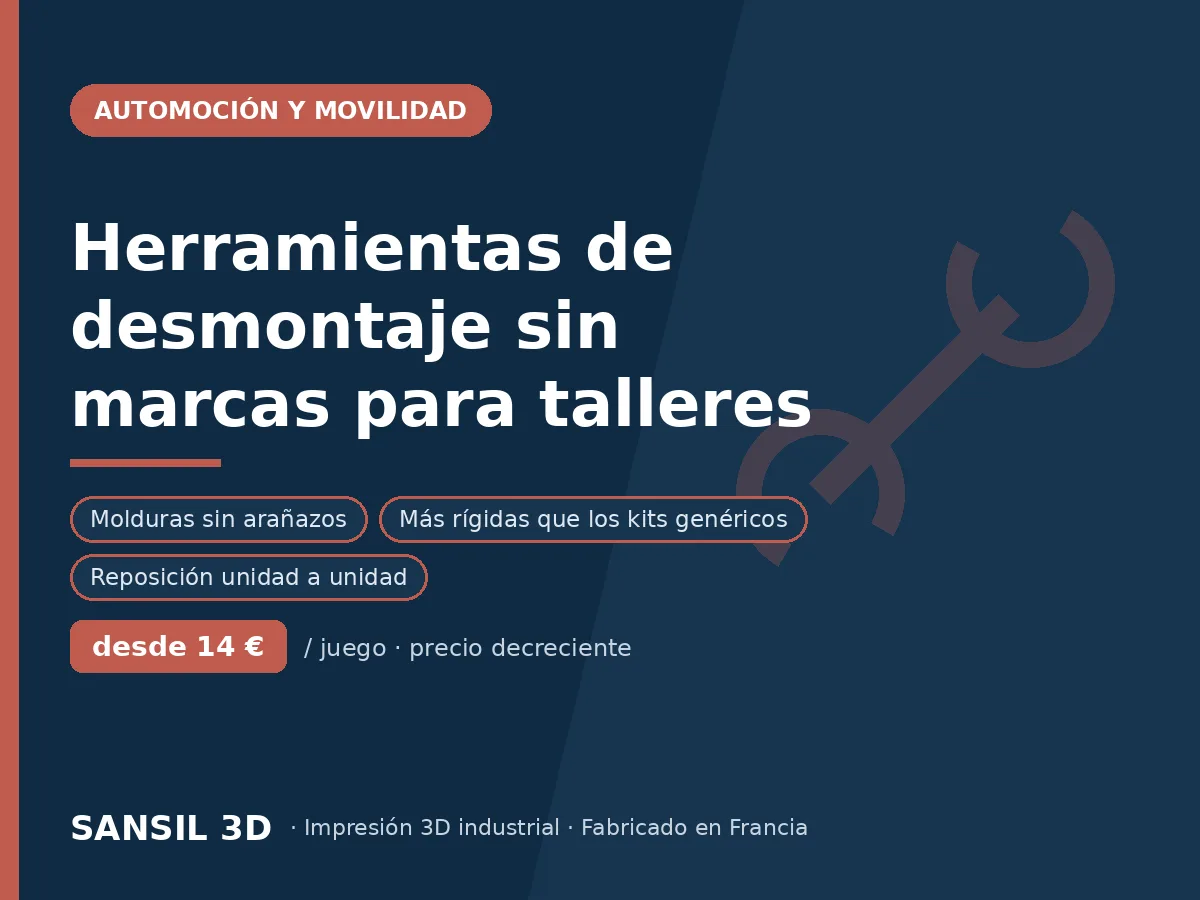 Herramientas de desmontaje sin marcas para talleres y chapistería
