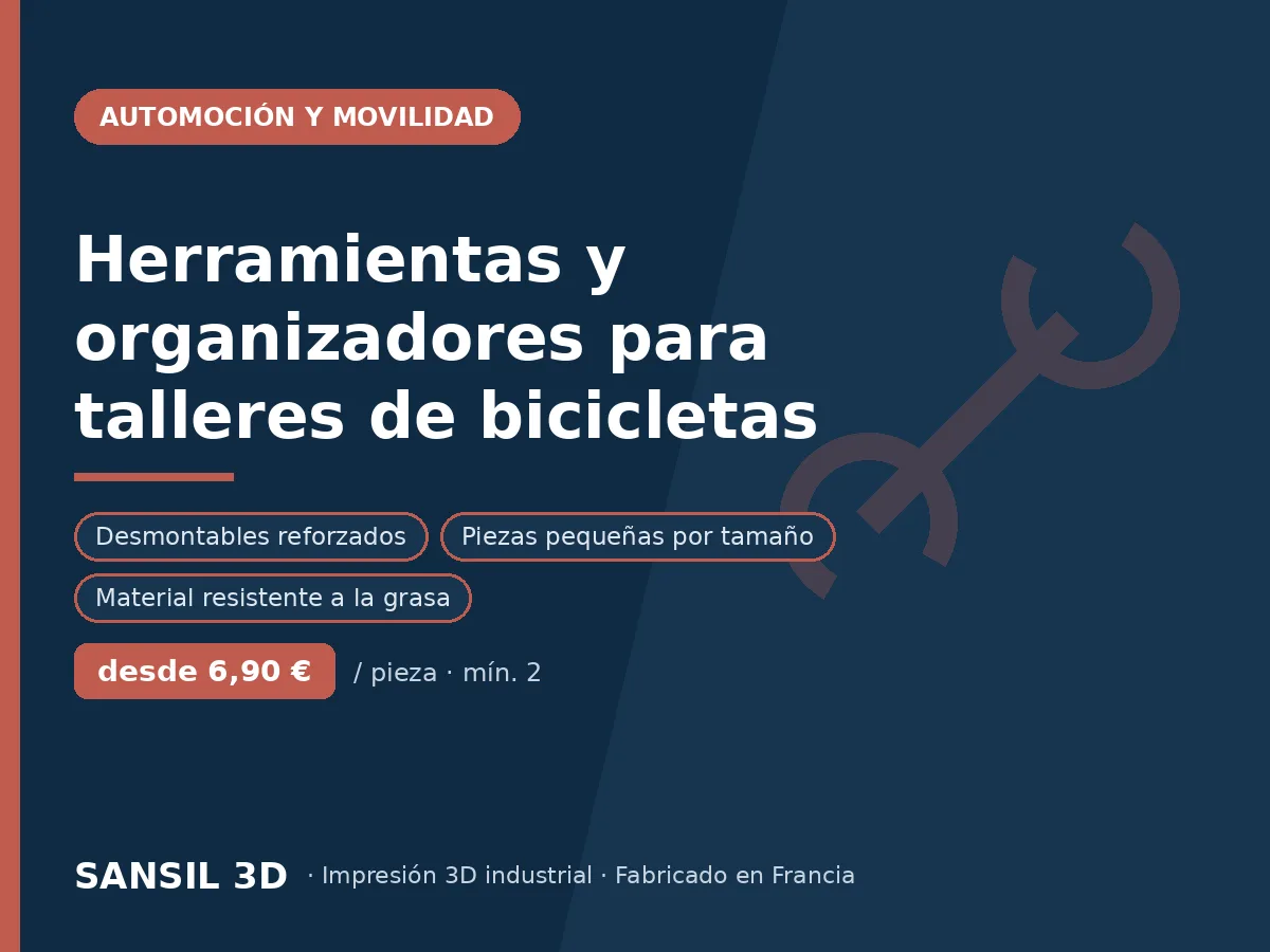Herramientas y organizadores de taller para tiendas de bicicletas