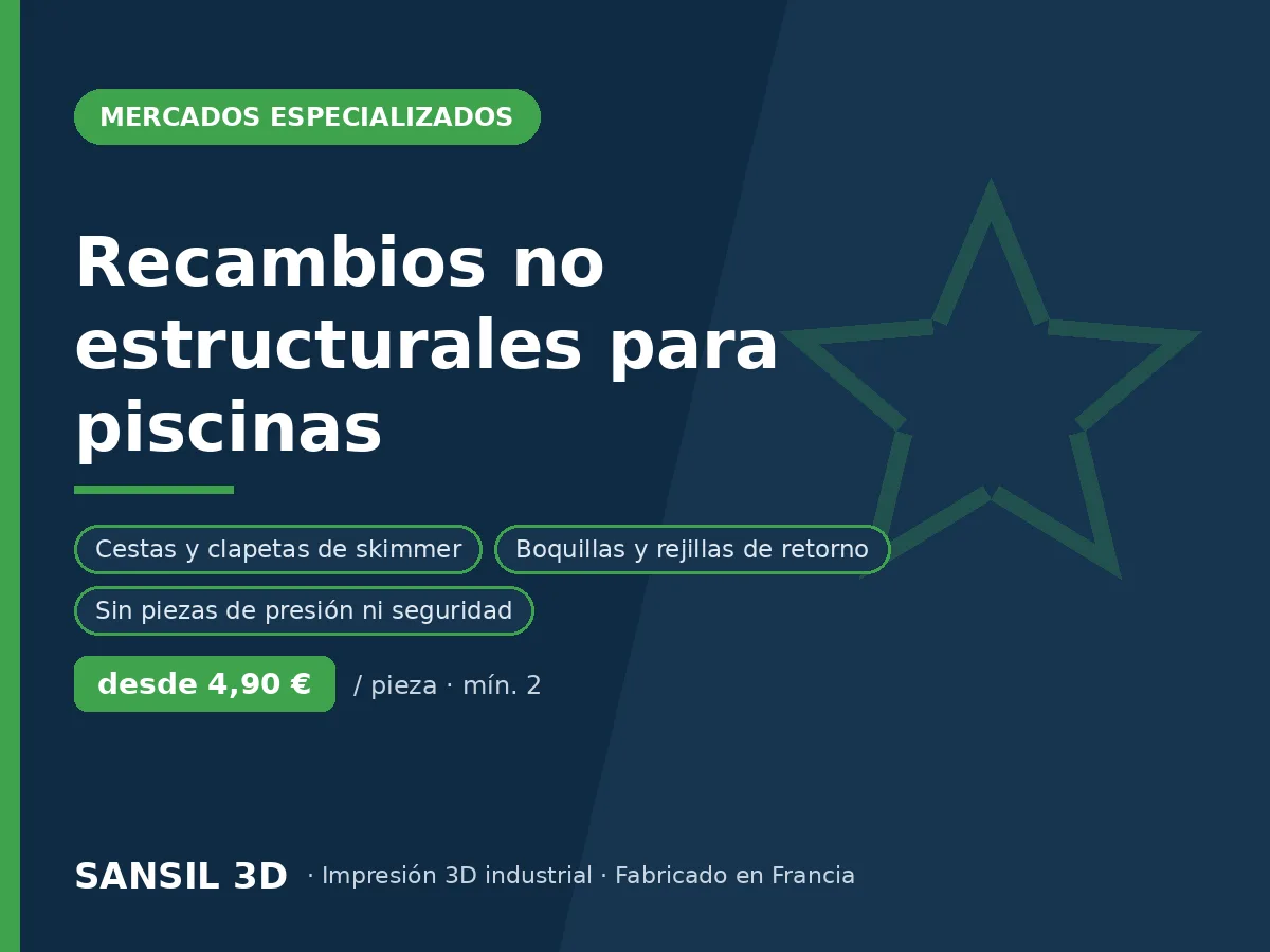 Repuestos no estructurales para piscinas