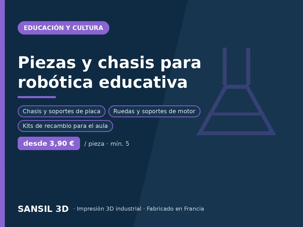 Piezas y chasis para robótica educativa