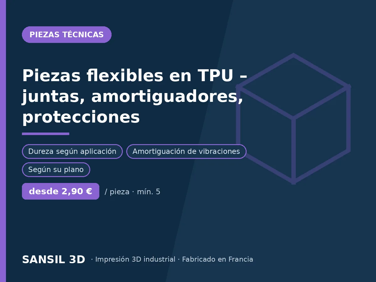 Piezas flexibles en TPU – juntas, amortiguadores, protecciones