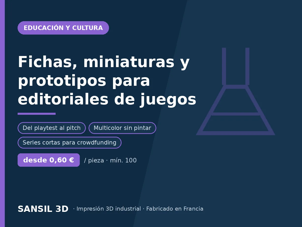 Fichas, miniaturas y prototipos para editoriales de juegos