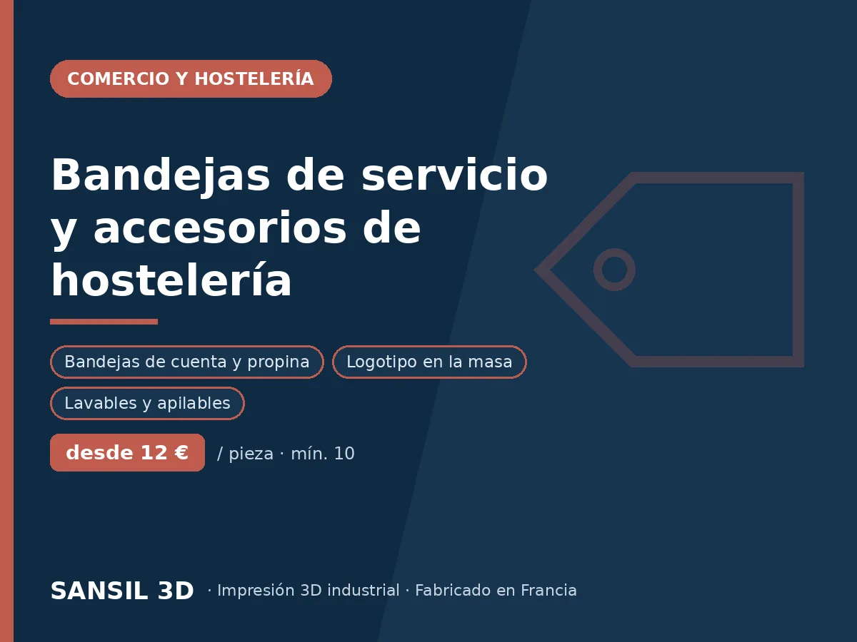 Bandejas de servicio y accesorios de hostelería personalizados