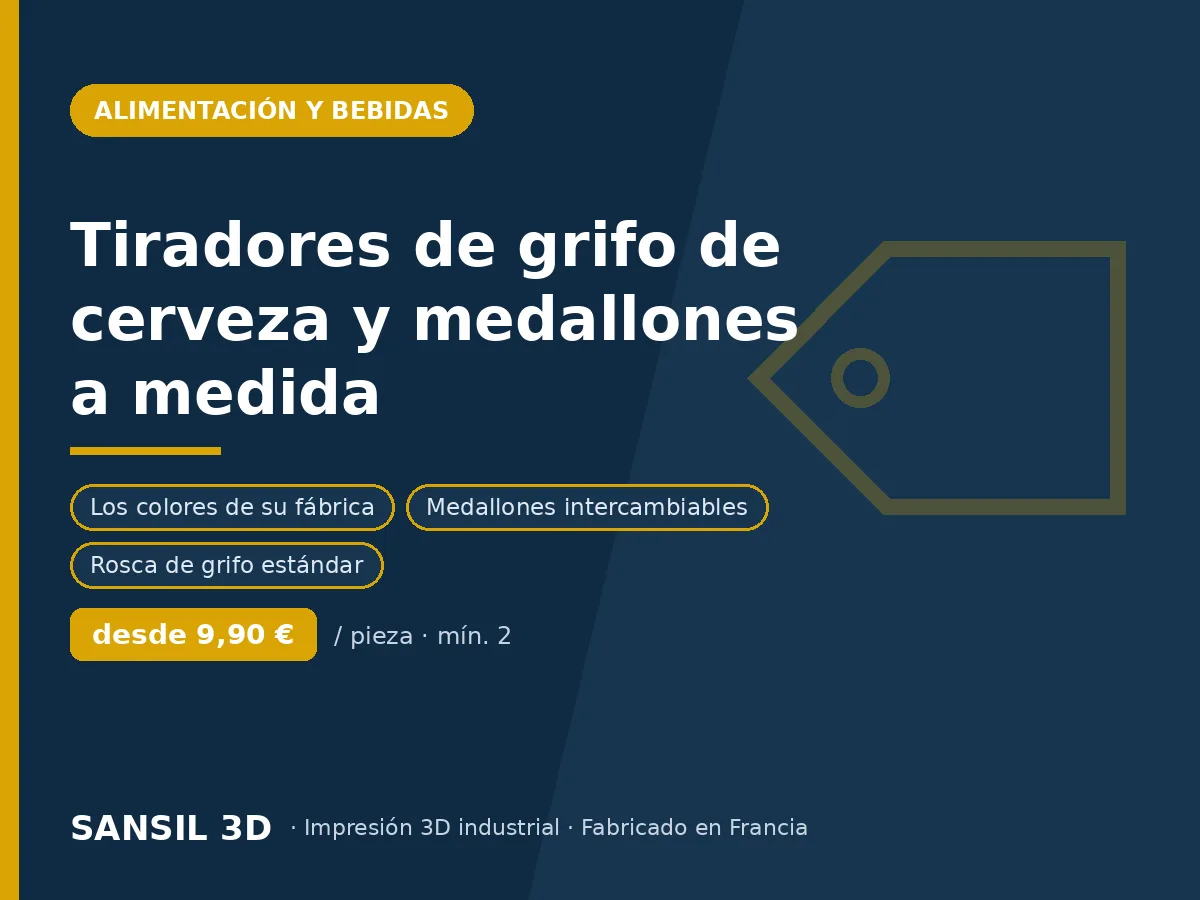 Tiradores de grifo de cerveza personalizados y medallones