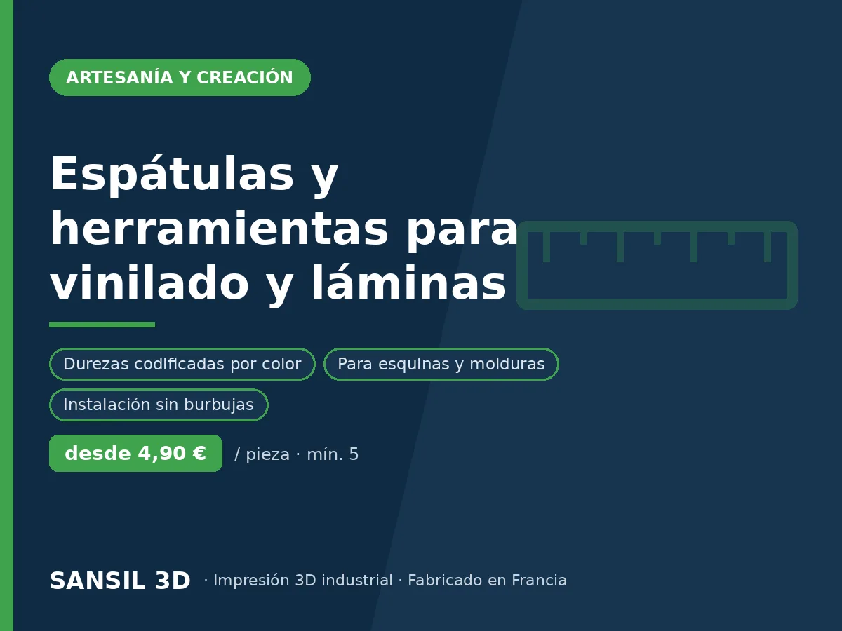 Espátulas y herramientas de aplicación para rotulación y vinilo