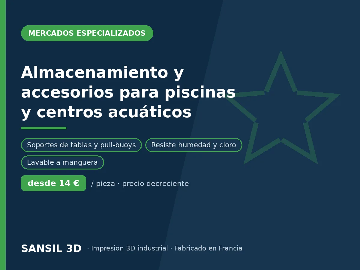 Almacenamiento y accesorios para piscinas y centros acuáticos