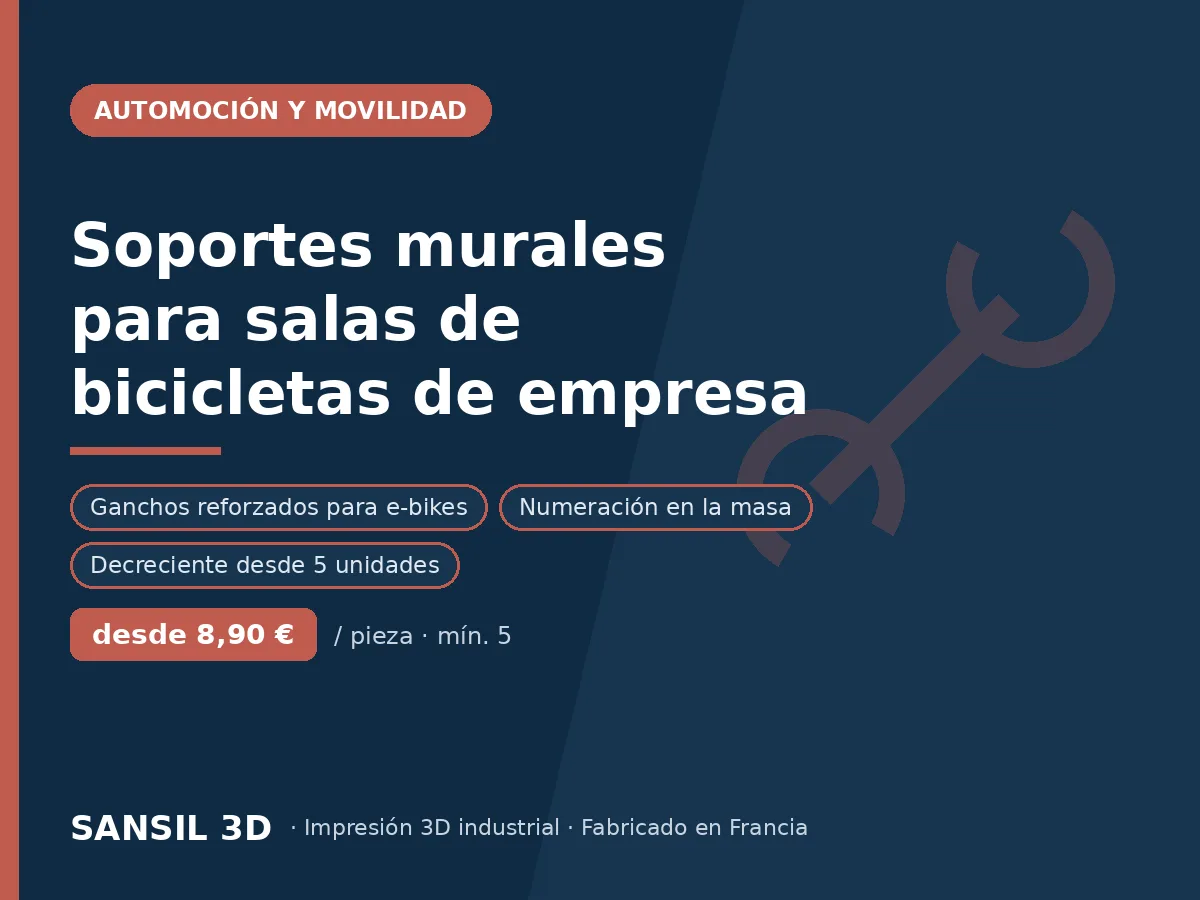 Aparcabicis y soportes murales para locales de bicicletas en empresas