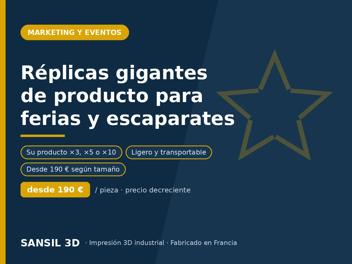 Réplicas gigantes de producto para ferias y escaparates