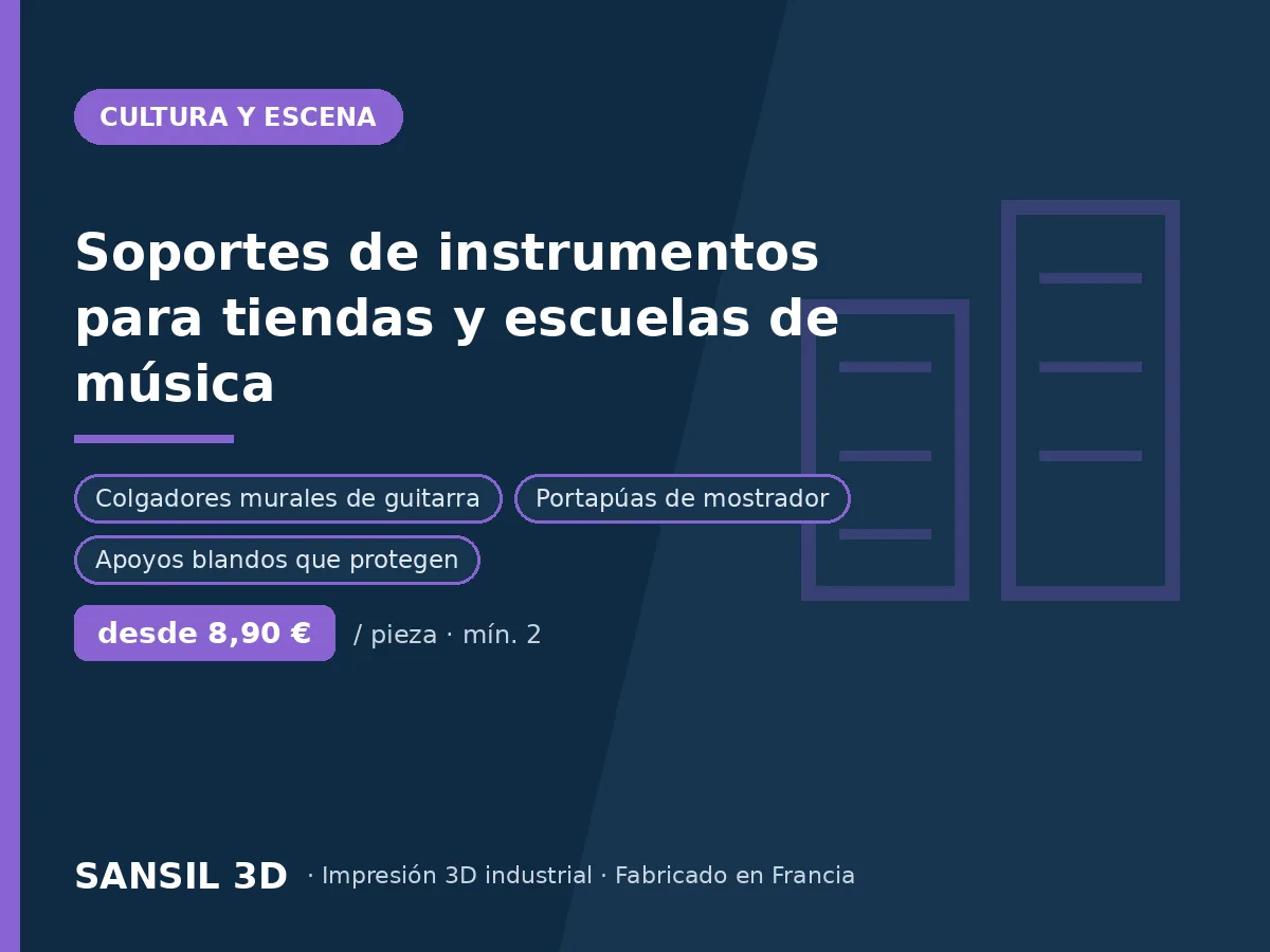 Soportes de instrumentos y accesorios para tiendas y escuelas de música