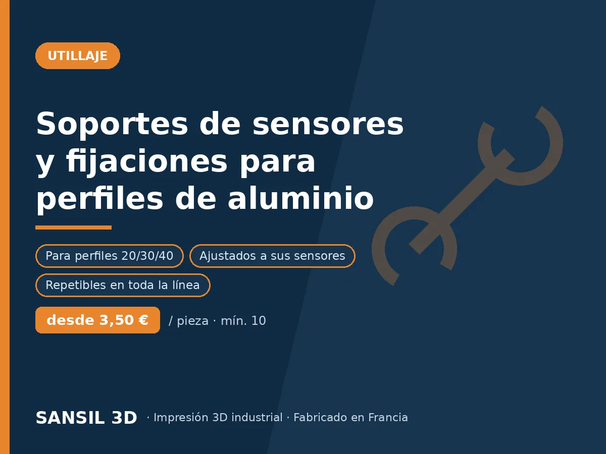 Soportes de sensores y fijaciones para perfiles de aluminio 20/30/40
