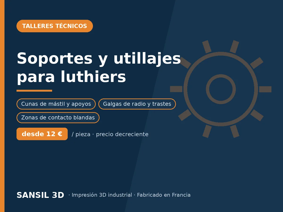 Soportes y plantillas de taller para luthiers
