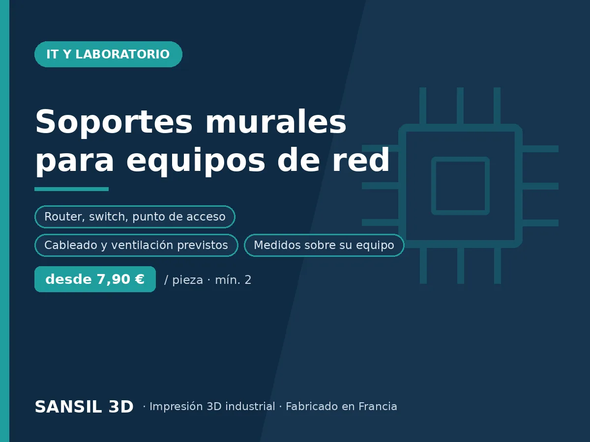 Soportes murales para equipos de red