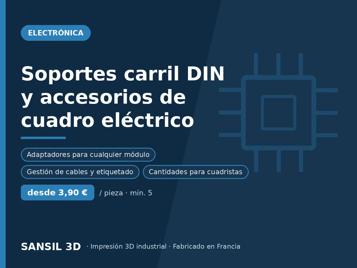Soportes para carril DIN y accesorios de cuadro eléctrico a medida