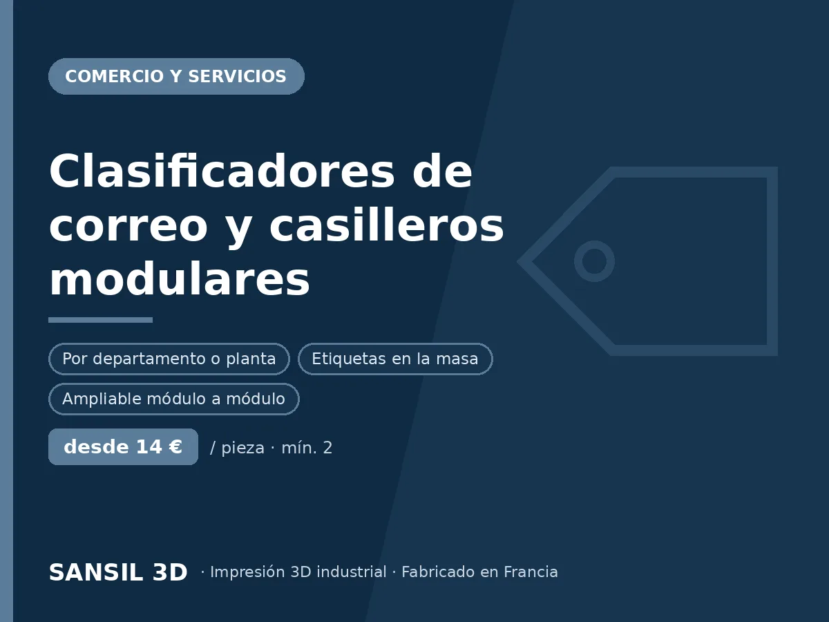 Clasificadores de correo y casilleros modulares para servicios generales