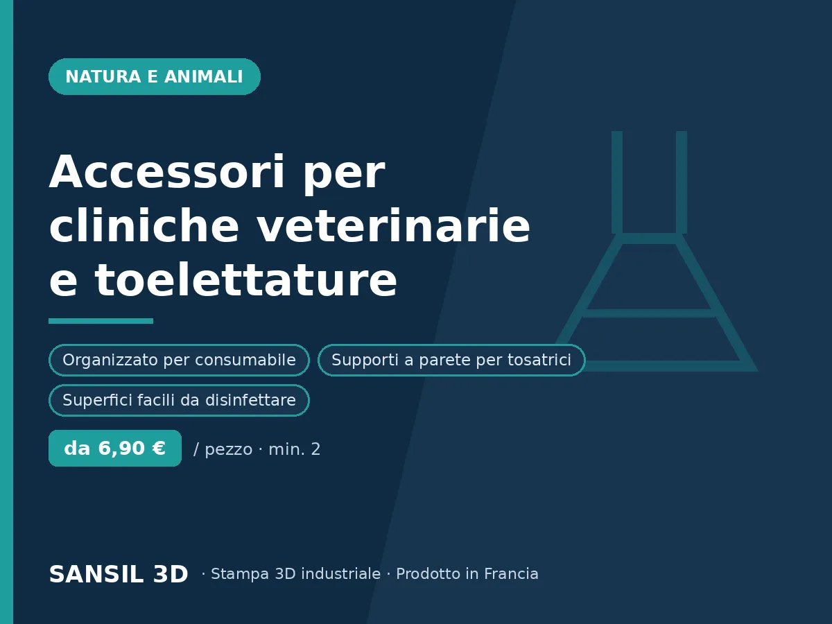Accessori per cliniche veterinarie e saloni di toelettatura