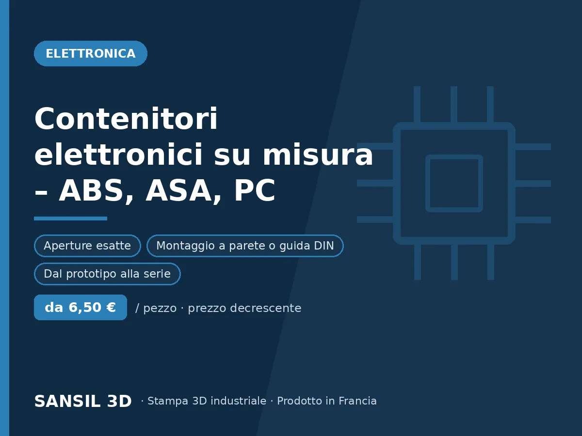 Contenitori per elettronica su misura – ABS, ASA, PC