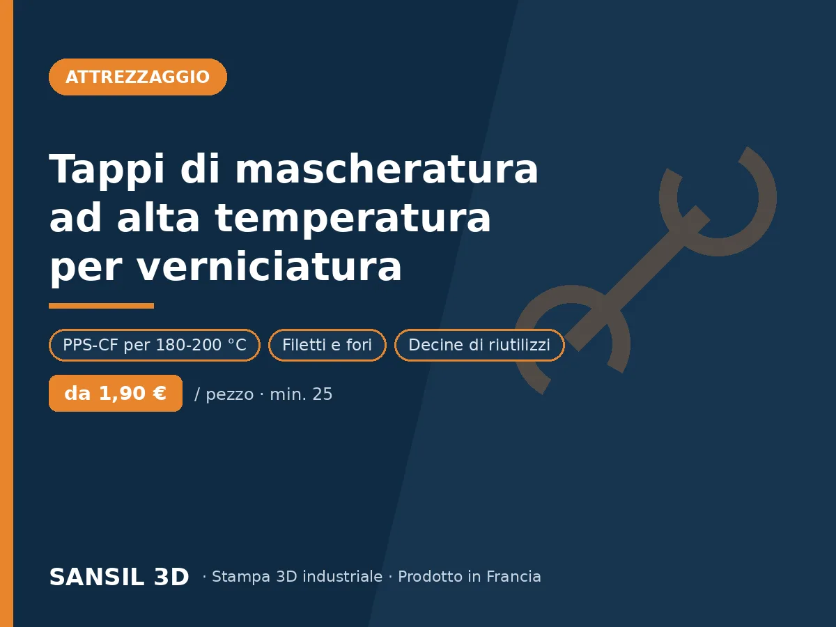 Tappi e coperture di mascheratura ad alta temperatura per verniciatura a polvere