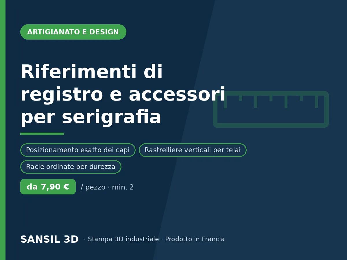 Spessori, supporti telaio e accessori per laboratori serigrafici
