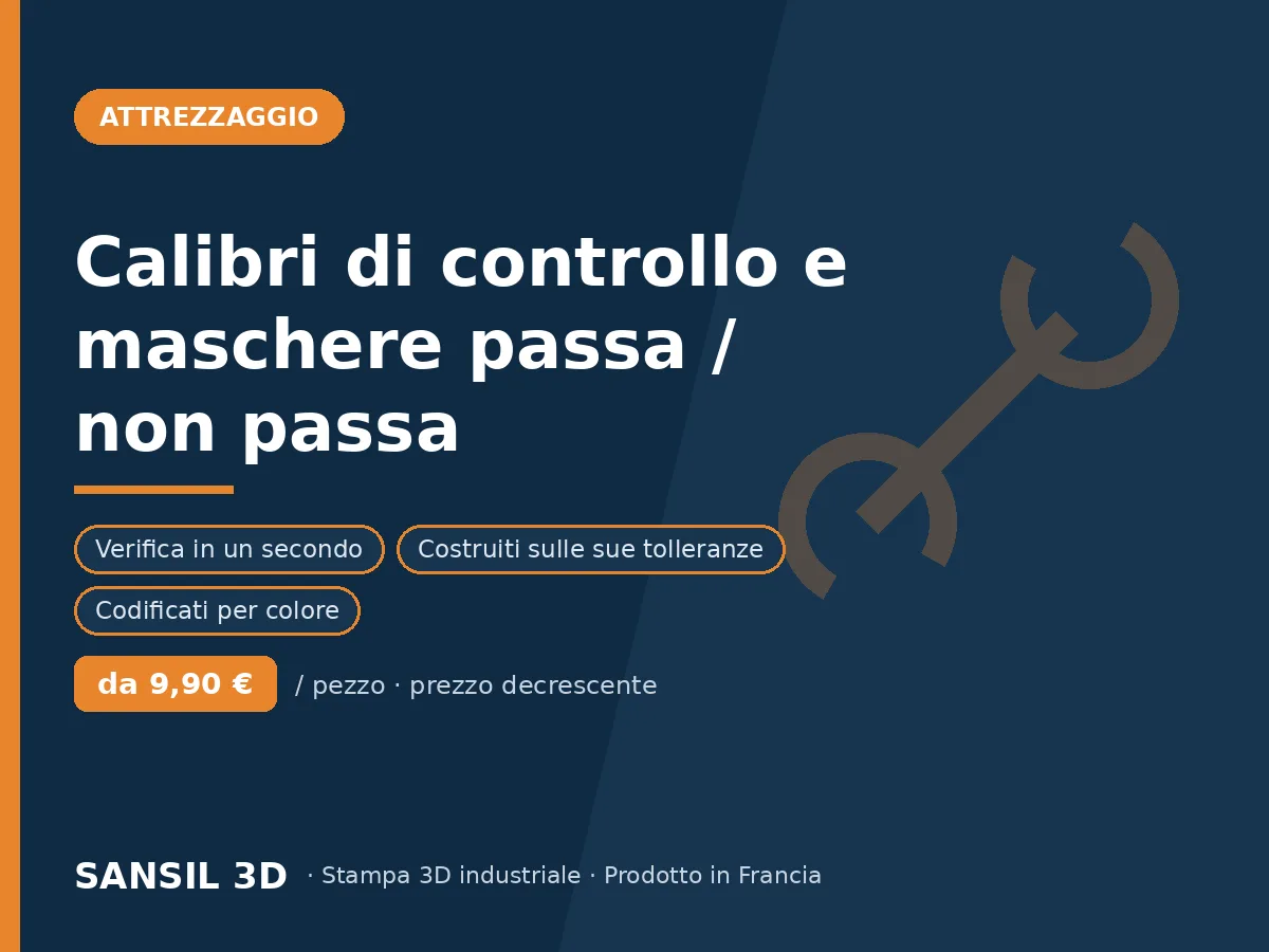 Calibri di controllo e maschere passa/non passa su misura