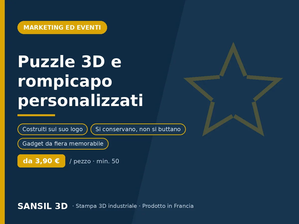 Rompicapo e puzzle 3D personalizzati