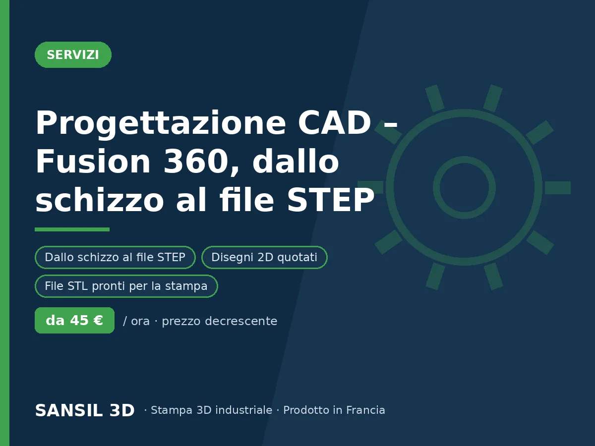 Progettazione e modellazione CAD con Fusion 360 – dallo schizzo al file STEP