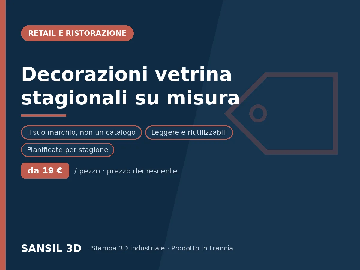 Decorazioni vetrina stagionali personalizzate