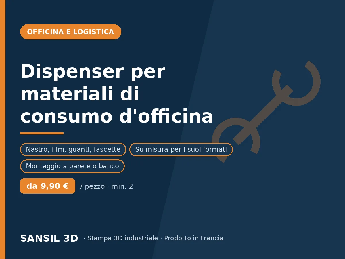 Svolgitori e dispenser di materiali di consumo da officina