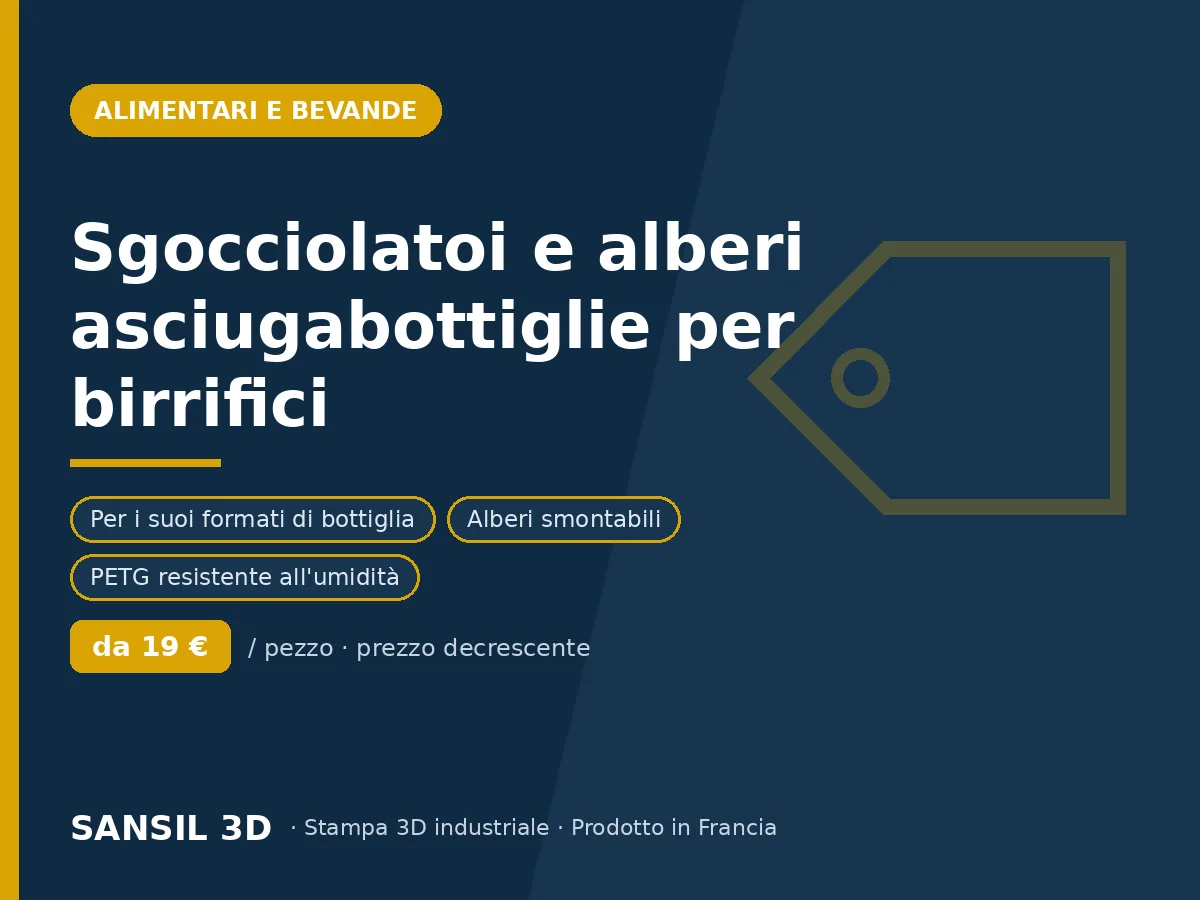Sgocciolatoi e supporti di asciugatura bottiglie per birrifici