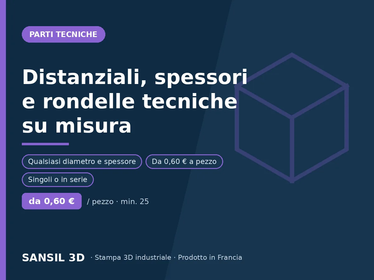 Distanziali, spessori e rondelle tecniche su misura