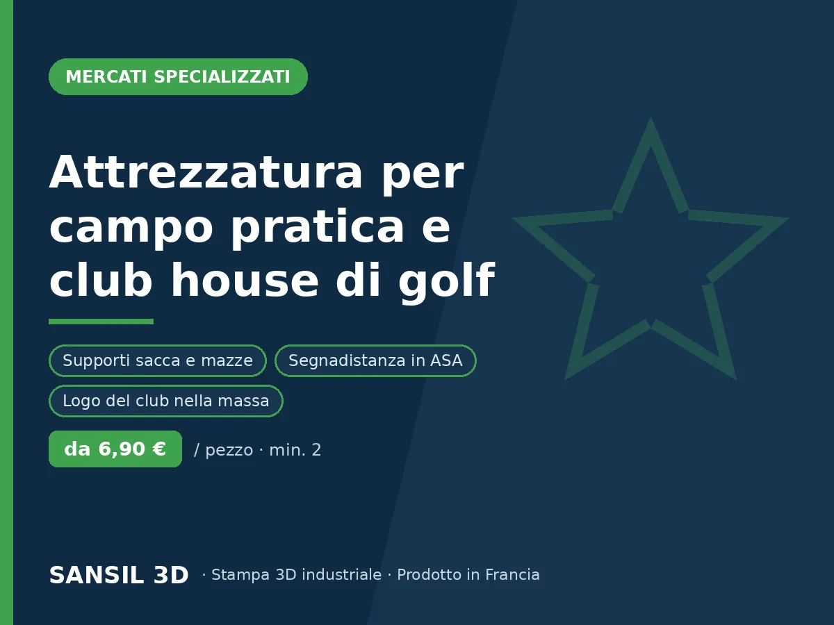 Attrezzature per campo pratica e club house per campi da golf