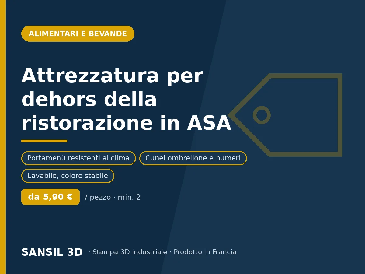 Attrezzature da dehors per la ristorazione in ASA anti-UV