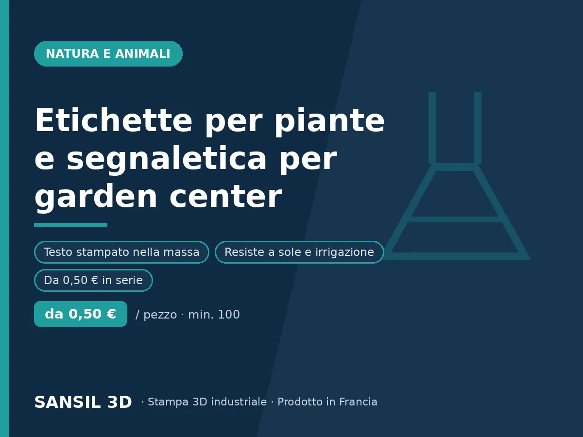 Etichette per piante e segnaletica per garden center e vivai