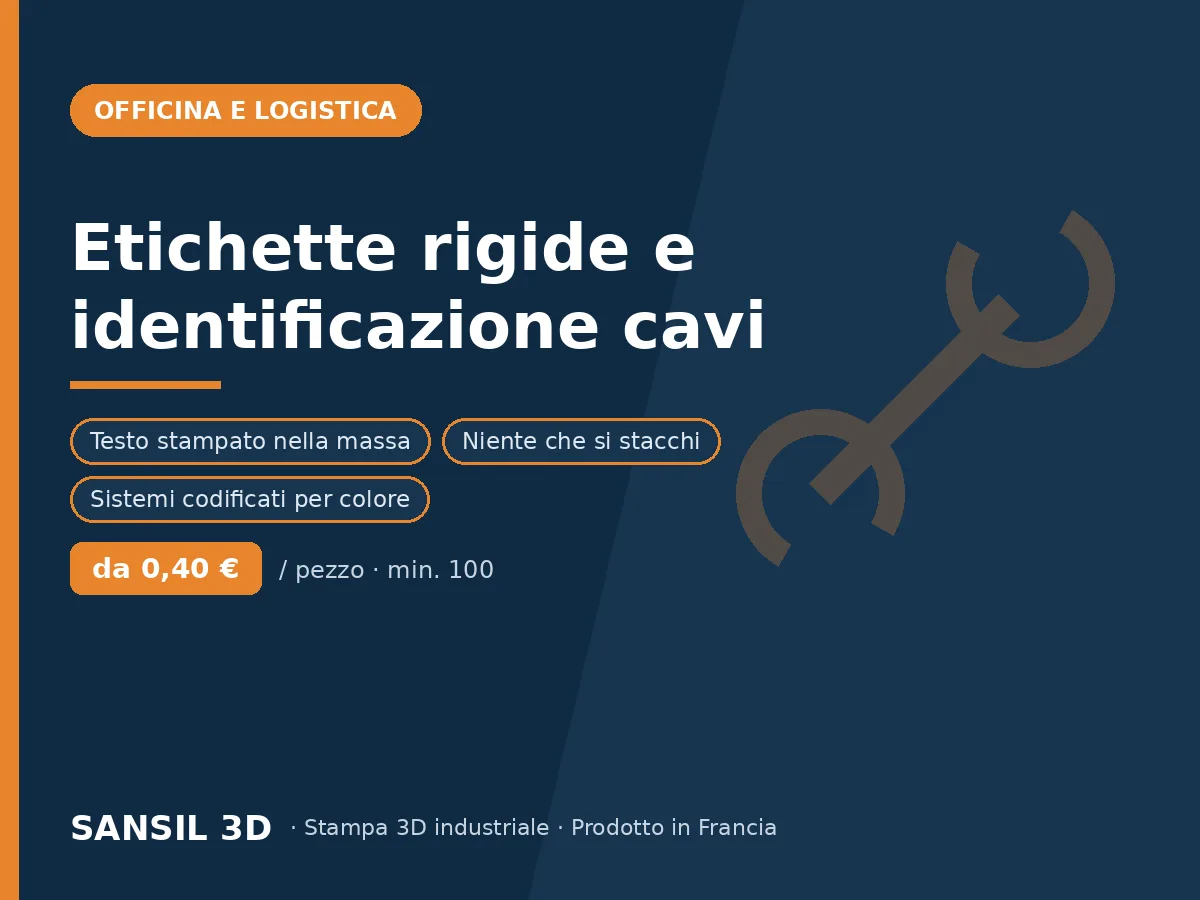 Targhette rigide e identificatori per cavi