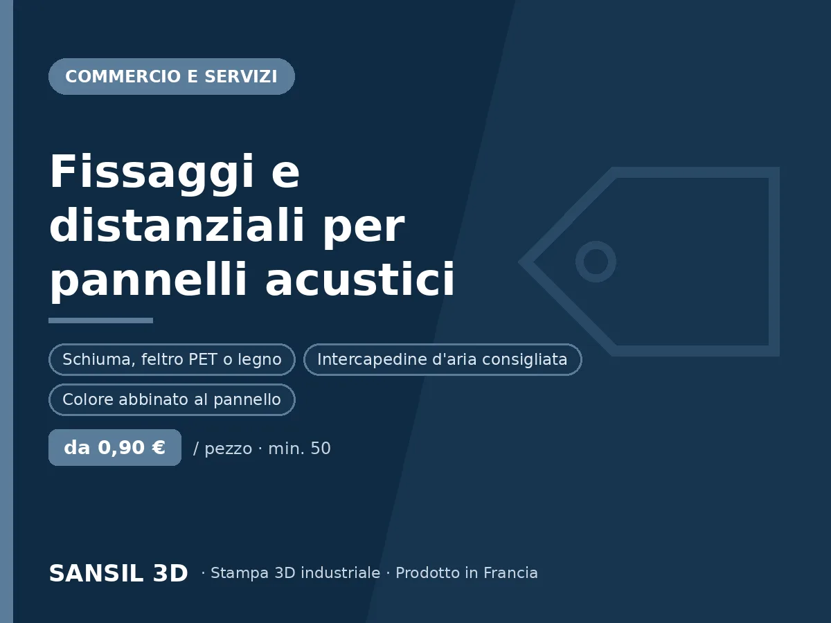 Fissaggi e distanziali per pannelli acustici