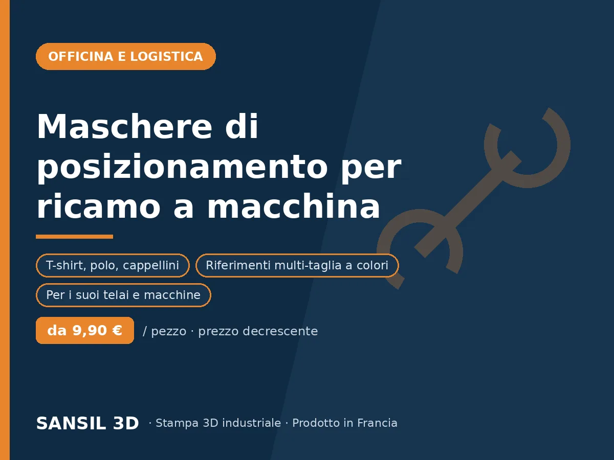 Dime di centratura e posizionamento per ricamo a macchina